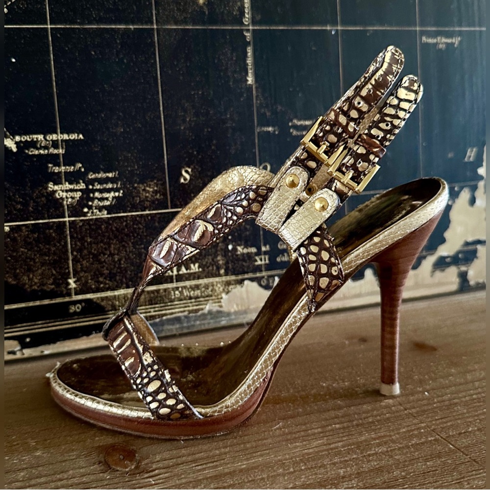 Sergio Zelcer Gator/Snake Heels - Picture 3 of 9